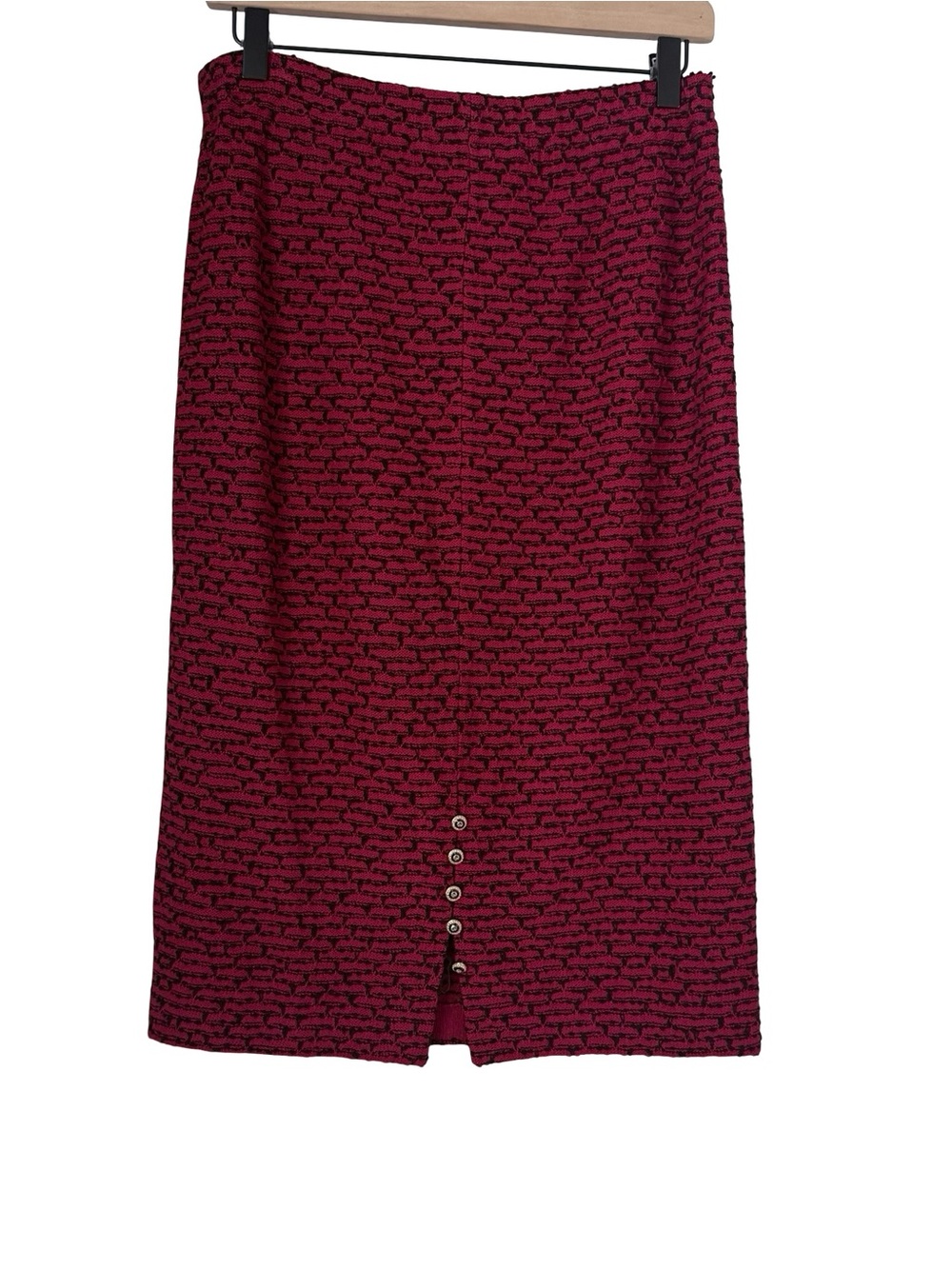 St. John Textured Red Skirt S 10
